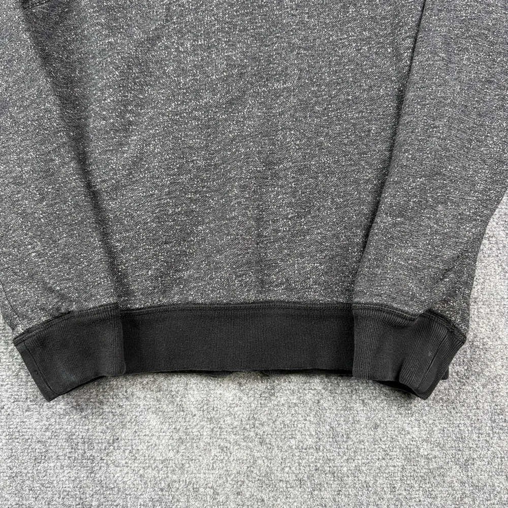 Aeropostale Sherpa Lined Hoodie Adult Small Full Zip Gray Black Heathered